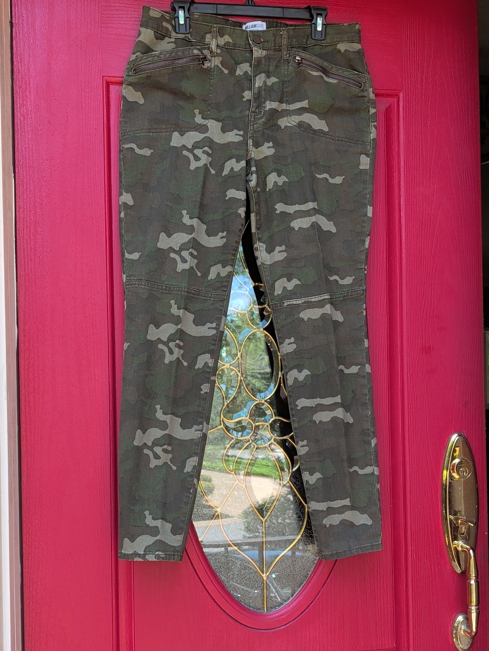 William Rast Olive Camo Slim Utility Pants